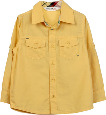 

Beebay Boys Solid Casual Yellow Shirt