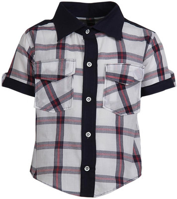 

Gkidz Boys Checkered Party Multicolor Shirt, Blue