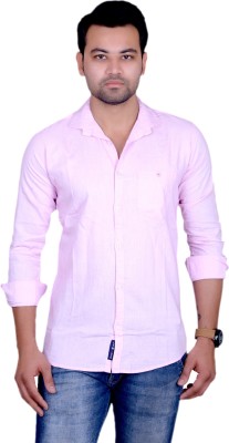 La Milano Men Solid Casual Pink Shirt