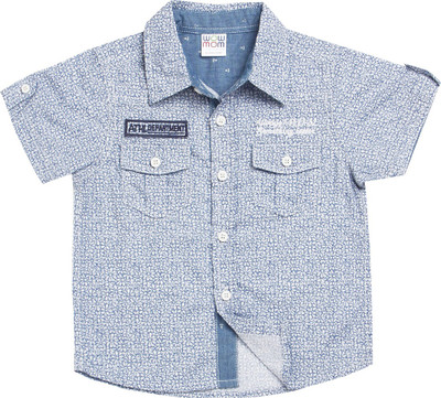 

Wow Mom Boys Checkered Casual Blue Shirt