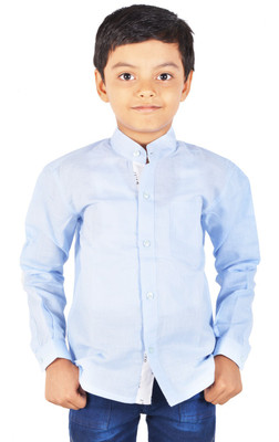 

Gkidz Boys Solid Casual Blue Shirt