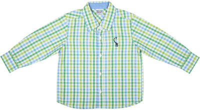 

Wow Mom Baby Boys Embroidered Casual Light Green Shirt, B green