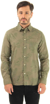 

Jack & Jones Men's Solid Casual Green Shirt, Deep lichen green