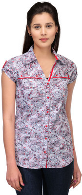 

Fashion Cult Women's Geometric Print Casual Multicolor Shirt