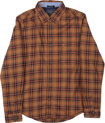 

Indian Terrain Boys Casual Brown Shirt, Amber
