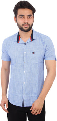 

Studio Nexx Men's Checkered Casual Light Blue Shirt