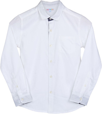 

Poppers by Pantaloons Boys Solid Casual White Shirt