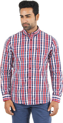 

London Fog Men's Checkered Casual Red Shirt