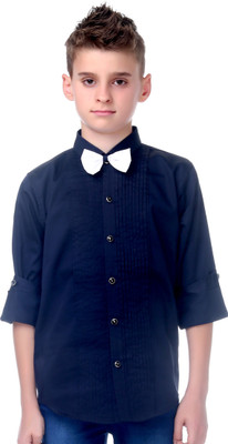 

MashUp Boys Solid Party Blue Shirt, Navy blue