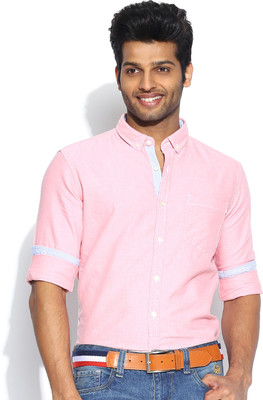 

Flying Machine Men's Casual Shirt, Red