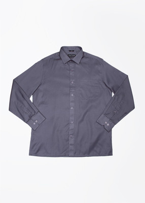 

John Players Men's Solid Formal Grey Shirt, 1a2