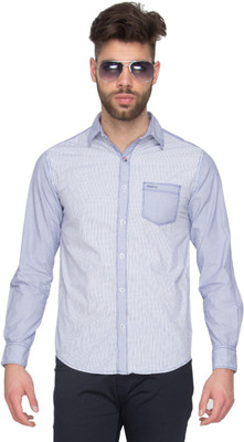 

Mufti Men's Solid Casual Blue Shirt