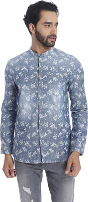 

Jack & Jones Men' Printed Casual Blue Shirt
