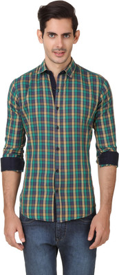 Smith Soul Men' Checkered Casual Green, Blue Shirt, Blue;green