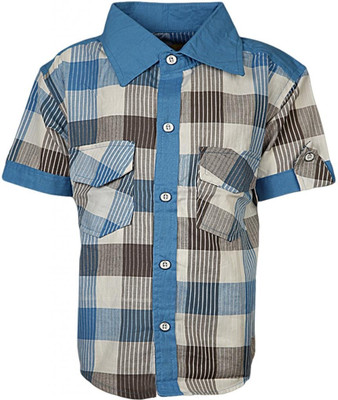 Gkidz Boys Checkered Party Multicolor Shirt, Turk