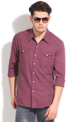 

Levi's Men's Checkered Casual Blue, Red Shirt, Reds