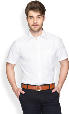 

Park Avenue Men's Striped Formal White Shirt