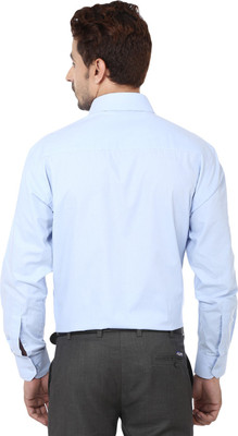 

Hanu Men's Solid Formal Blue Shirt