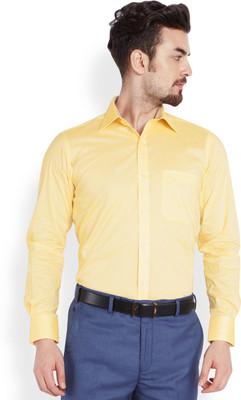 

Raymond Men's Solid Formal Yellow Shirt