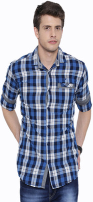 

Fifty Two Men's Checkered Casual Black Shirt