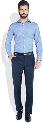 

Park Avenue Men's Solid Formal Blue Shirt