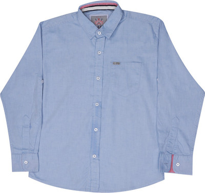 

Gini & Jony Boys Solid Casual Blue Shirt, 1140
