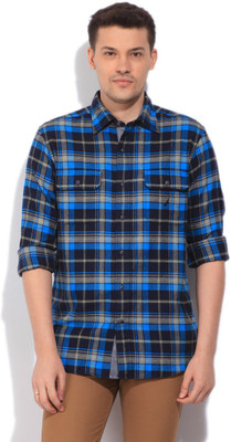 

Nautica Men's Checkered Casual Multicolor Shirt, Bluefish