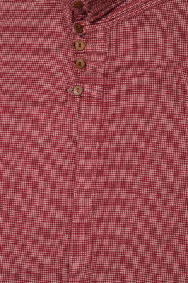 

Little Man Boys Self Design Casual Red Shirt