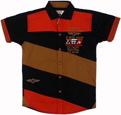 

Bad Boys Boys Printed Casual Beige Shirt