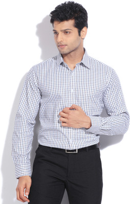 

Black Coffee Men's Checkered Formal Brown, White Shirt, White/brown