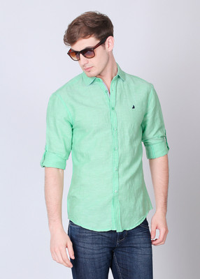 

The Indian Garage Co. Men's Solid Casual Green Shirt, Mint green