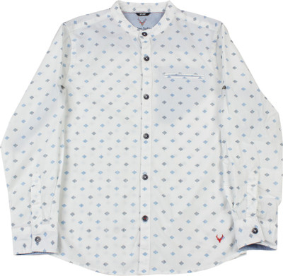 

Allen Solly Junior Boys Printed Casual White Shirt