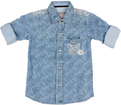 

Gini & Jony Boys Printed Casual Blue Shirt