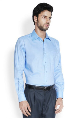 

Raymond Men's Solid Casual Light Blue Shirt