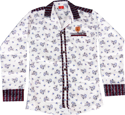 

Fashionitz Boy's Printed Casual Blue Shirt