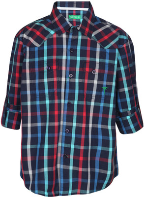 

Gini & Jony Baby Boys Printed Casual Red Shirt, Cherry red-1320
