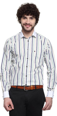 

D'Indian Club Men's Striped Formal Multicolor Shirt