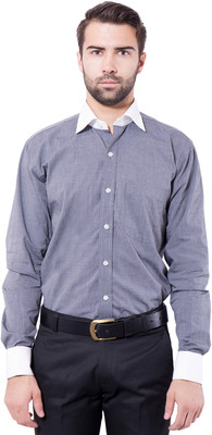 

Tag & Trend Men's Solid Formal Grey Shirt