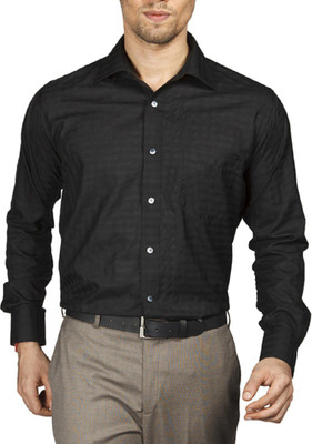 

Raymond Men's Checkered Formal Black Shirt
