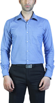 

Park Avenue Men's Striped Formal Dark Blue Shirt