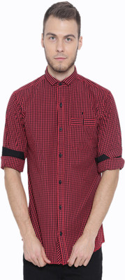 

Fifty Two Men's Striped Casual Red Shirt