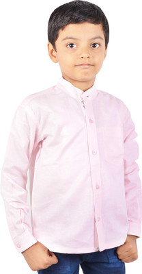 

Gkidz Boys Solid Casual Pink Shirt