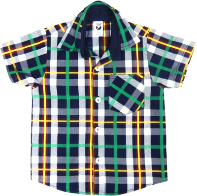 Kooka Baby Boys Checkered Casual Dark Green Shirt Kooka Baby Boys Checkered Casual Dark Green Shirt