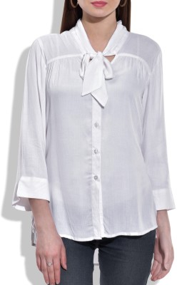 

Eves Pret A Porter Women's Solid Casual White Shirt