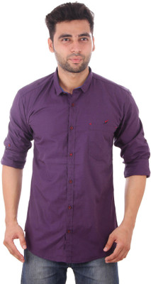 

Studio Nexx Men's Solid Casual Purple Shirt