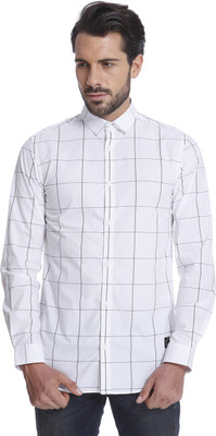 

Jack & Jones Men's Checkered Casual White Shirt