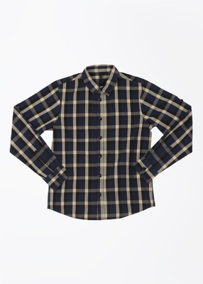

United Colors of Benetton. Baby Boys Checkered Casual Black, Beige, Blue Shirt, 902