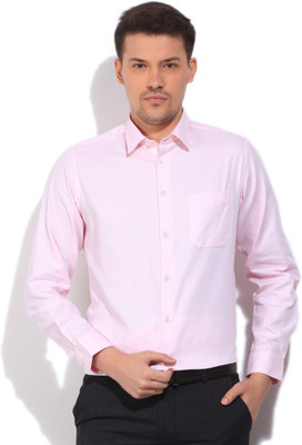 

Integriti Men's Self Design Casual Pink Shirt