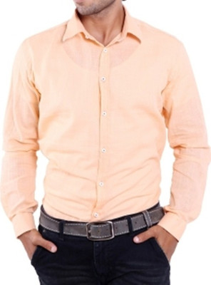 

Aaral Men's Solid Casual Orange Shirt, Peach