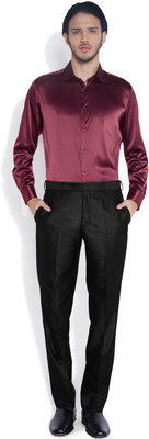 

Parx Men's Solid Casual Maroon Shirt, Fancy maroon